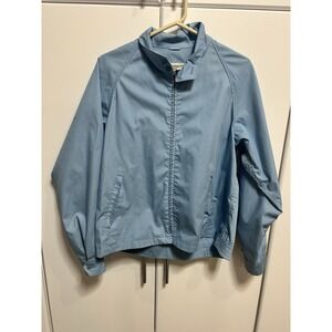 Vintage 1970's London Fog Men's Light Blue Harrington Jacket 42R